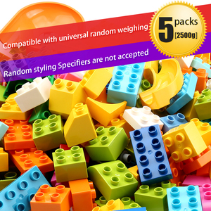 FEELO bloques de construcción clásicos a granel 500g bolsa de bloque para 3 + ladrillos de construcción grandes para niños juguete accesorios de Color aleatorio - Product Image 2