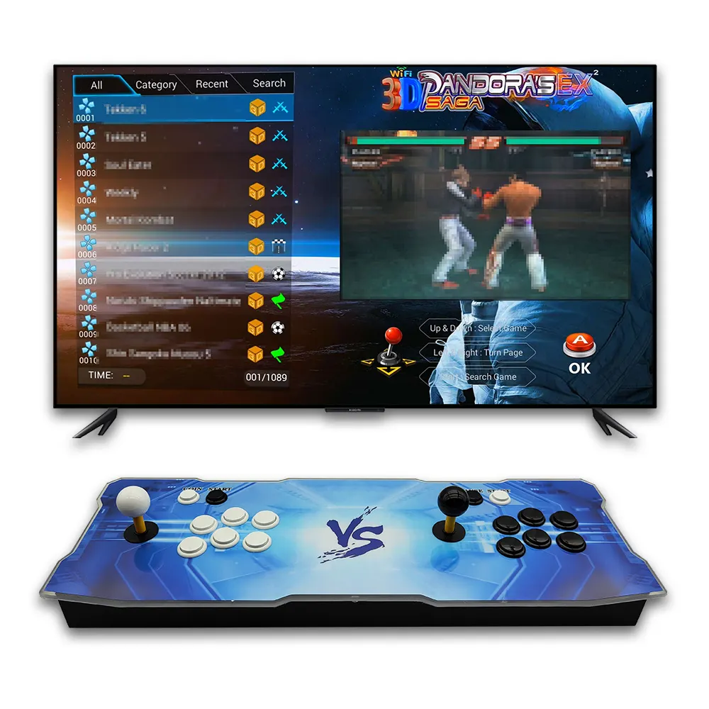 2023 nuovo Pandora Saga EX2 18 Pro 3D WiFi 10888 giochi 128G S812 processore di gioco a 12 core Advanced Retro Arcade Box Console