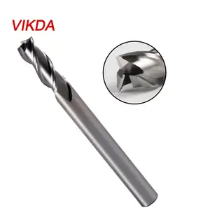 Vikda Pemotongan Yang Tepat HSS M42 Polos Lurus Penggilingan Cutter untuk Aluminium dan Baja Paduan Cutting Cnc Router Bit Set