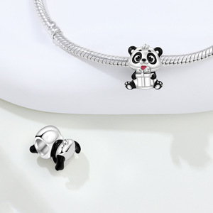 Pulsera de cuentas de cobre blanco estilo panda, novedad transfronteriza, con regalo, joyería, colgante, accesorio para mujer - Product Image 5