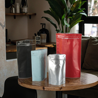 Sacs à café imprimés avec logo, 250g, 500g, 1kg, avec fermeture éclair et valve, résistants à l'humidité, pochettes verticales, emballage de café en gros