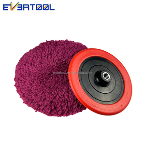 Evertool len đánh bóng đĩa Buff nắp ca-pô cong dệt kim <span class=keywords><strong>lambswool</strong></span> miếng đệm siêu <span class=keywords><strong>Buffing</strong></span> <span class=keywords><strong>Pad</strong></span> tampone trong LANA trung bình mỗi lucidatura - Product Image 6