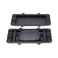 Caja de Empalme Horizontal de Fibra Óptica 2 Entradas 2 Salidas |   Caja de Empalmes Impermeable en Línea para Red FTTX, Caja de Empalmes para Cable Óptico de 24 Núcleos