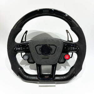 Volant sport à 3 branches en cuir et fibre de carbone de luxe pour <span class=keywords><strong>Audi</strong></span> A4/A6/A8/S6/RS6 - Couleur personnalisée - Product Image 2