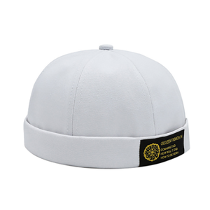 2020 the most popular 100% cotton cheap custom 6 panel brimless cap custom label embroidered 100% cotton cap hat - Product Image 4