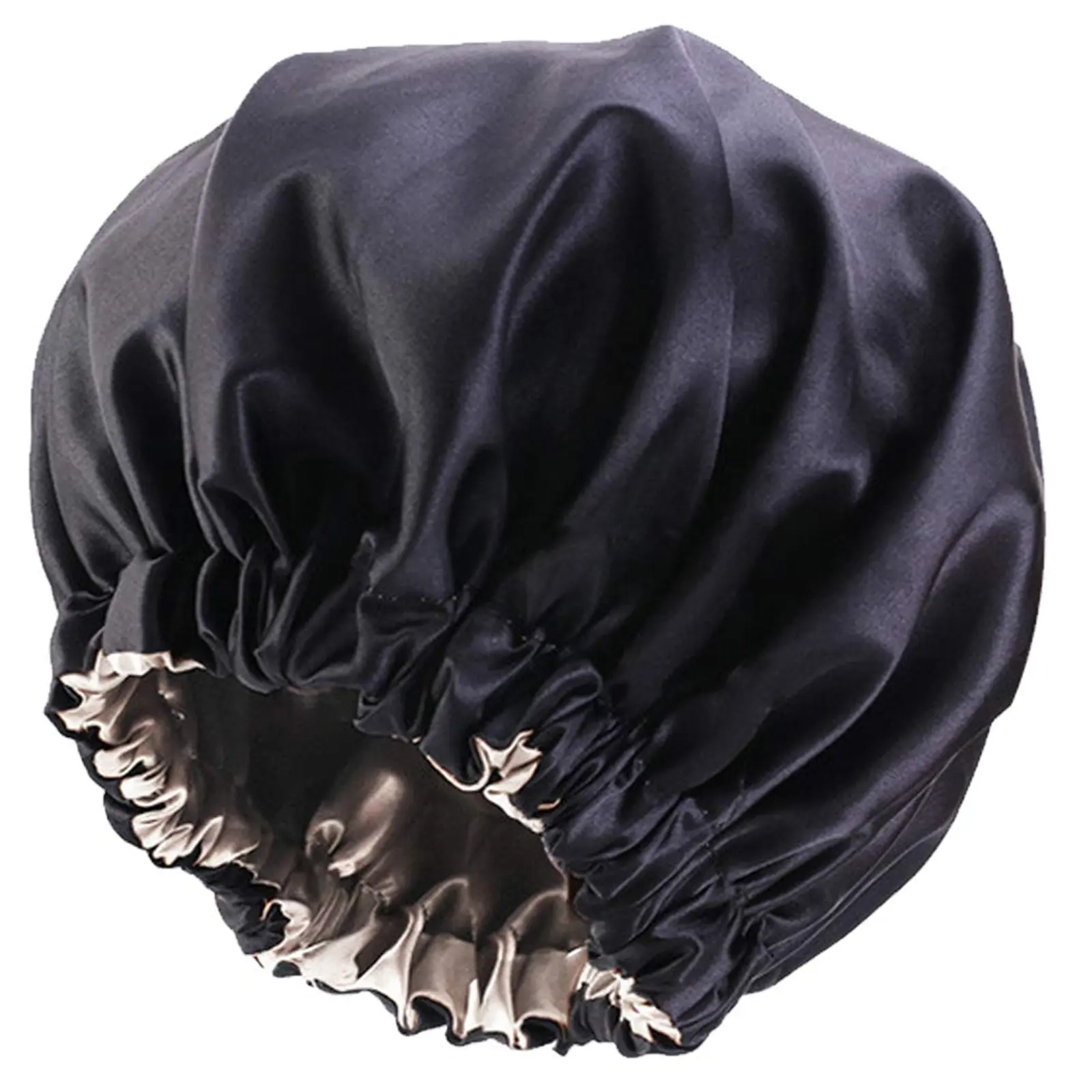 Women Silk Night Sleep Hats Double Layer Head Cover Custom Shower Cap Custom sleeping cap Adjustable silk Satin Bonnet