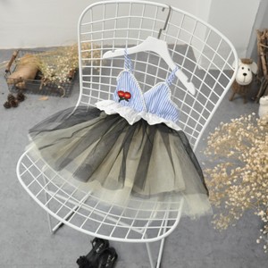 Produits les plus vendus Vêtements pour enfants coréens Robes rayées pour filles - Product Image 3