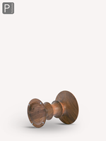 Amerikanischer Designer runder Hocker einfacher Retro-Ess hocker aus schwarzem Walnussholz, lässiger Tisch aus massivem Holz