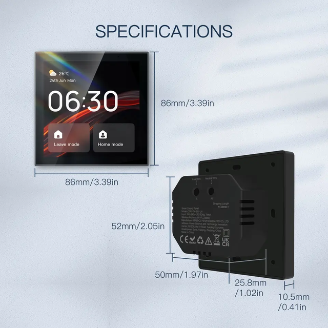 Tuya Smart Central Control Panel, Built-in Alexa, WiFi Zigbee  Mesh Multi-mode Home Automation Gateway Touch Screen