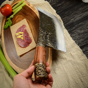 Cuchillos de Cocina Personalizados de Alta Calidad, Acero Inoxidable 7Cr17MoV, 9 Pulgadas, Hechos a Mano, Forjados, <span class=keywords><strong>Cuchillo</strong></span> <span class=keywords><strong>para</strong></span> <span class=keywords><strong>Cortar</strong></span> Huesos - Product Image 6