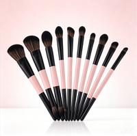 Nouveauté : Kit de maquillage professionnel pour le visage avec illuminateur scintillant et 8 pinceaux en fibres synthétiques