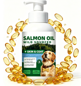 Huile de saumon sauvage pour chiens et chats |   Complément d'acides gras oméga <span class=keywords><strong>3</strong></span> de 8,45 oz pour une peau saine et un pelage brillant - Product Image 5