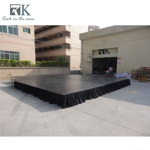 Sistema de Equipamiento de Escenario de Aluminio, Plataforma de Escenario Portátil Ajustable con Faldones para Eventos, Conciertos y Bodas - Product Image 3