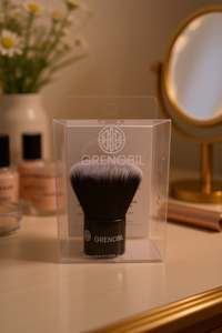 Pennello per sopracciglia Grenobil Kabuki, setole sintetiche, ghiera in alluminio rinforzata, manico in plastica, pennello per trucco - Product Image 2