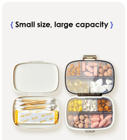 Boîte de rangement en plastique à 10 compartiments, étanche, portable, pour pilules, organiseur de médicaments, distributeur de pilules, petit conteneur pour une semaine