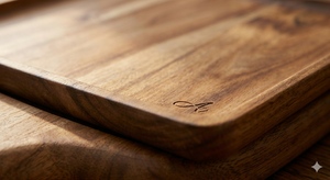 Wooden Rectangle Serving <b>Platter</b> Solid Minimalist Design Durable Plate for Kitchen Use - Product Image 3