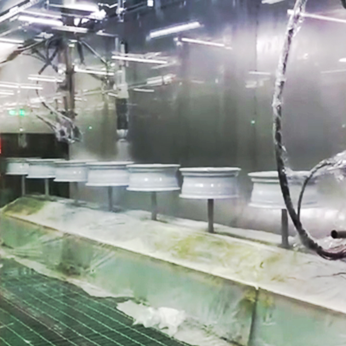 wheel powder coating machine powder coated rims plant for alloy wheels