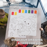 Tableau de dessin magique de Noël en forme de dinosaure unisexe de 10 pouces pour le jeu éducatif, en papier, pour les enfants