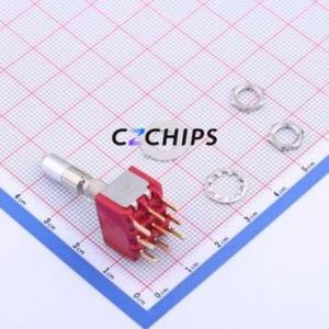 7303K12CBE Toggle Switch Through hole Component (THT) Switch 3-Pole Double Throw 20V 20V Cylindrical Knob - Product Image 2