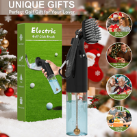 Nouveauté Cadeau de Noël Brosse électrique pour club de golf avec bouteille d'eau Accessoires de golf Nettoyeur de golf