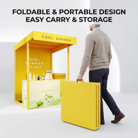 YTSF-H14 Stand de promotion mobile pliable et flexible pour boissons d'extérieur, idéal pour marché, centre commercial et stand commercial