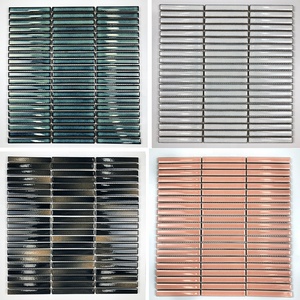 Piastrella a Mosaico in Porcellana Lucida a Strisce Lunghe Effetto Kit Kat per Rivestimenti Bagno, <span class=keywords><strong>Cucina</strong></span>, Pareti Doccia Hotel - Product Image 6