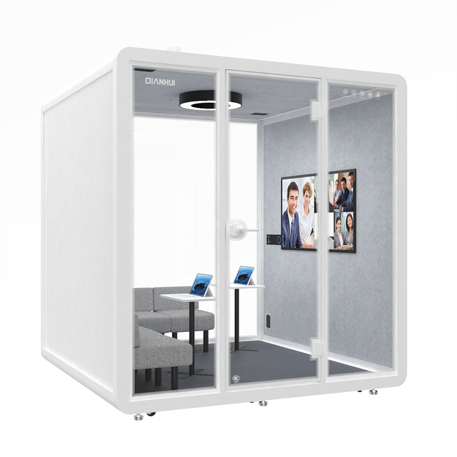 35db Sound Proofoffice Meeting Pod Meeting Room No Glue Soundproof Booth zero Disturbance for 6 Person Meeting Co-working Space