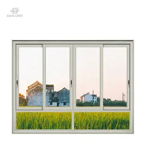 加拿大三井玻璃便宜的窗口价铝窗hja de vidrio para ventana滑动双层玻璃窗