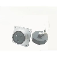 Connecteur industriel WEIPU WS20K3Z, prise femelle à bride carrée 3 broches, connecteur aviation circulaire WS20, type à souder, 25A 500V