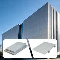 Panneau en nid d'abeille en aluminium pour façade de bureau minimaliste, revêtement PVDF anti-rayures, pour mur rideau extérieur, achat en gros