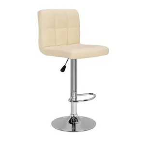 Different Bar Stool Style square Seat Furniture price Hardy Leather Bar Stool white Pu Bar Furniture With Back tufted silla alta