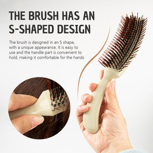 Pettine Professionale per Acconciature da Sera, Pettine per Spazzolare e Arricciare i Capelli, Pettine a Forma di S con Perni in Nylon per Chignon e Acconciature Rialzate - Product Image 3