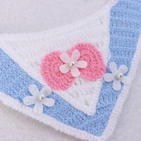 Accessoires pour animaux de compagnie personnalisés en gros Collier de chien d'été avec broderie imprimée et écharpe Bandana en tricot pour animaux de compagnie