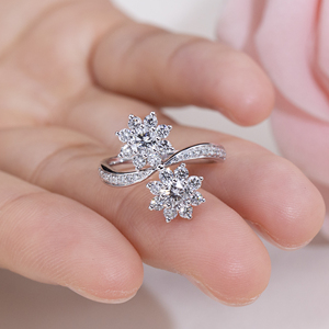 Messi Jewelry MSR-2129 14K Gold Round Shape Fancy Design Fashion <b>Rings</b> Lab Grown <b>Diamond</b> <b>Ring</b> for Women - Product Image 3