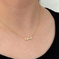 Conjunto de Joyería Gemnel de Plata 925 con Bisel de Corazón, Ópalo y Circonita, Collar con Colgante de Corazón Horizontal, Aretes, Joyería Minimalista