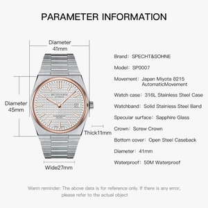 New 41MM Men's <b>Watches</b> Luxury Automatic <b>Watch</b> for Men Rose Gold Stainless Steel <b>Mechanical</b> Wristwatch Waterproof - Product Image 6