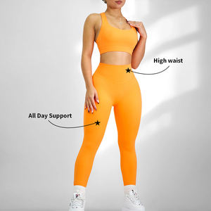 Set di Yoga Bootcut elasticizzati personalizzati per il sollevamento del culo in tinta unita con controllo della pancia a vita alta per allenamento a compressione - Product Image 6