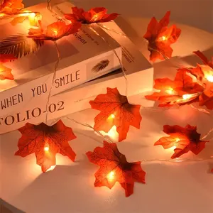 Halloween Esdoornblad Pompoen Licht Altijd Helder Buitenblad Led String Sprookjesachtig Licht Voor Kerstmis Thanksgiving Decoratie