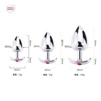 Jouets sexuels : Plug anal en acier inoxydable lisse, Plug anal avec bijou en cristal, Entraîneur anal pour femmes/hommes, Godemiché anal pour adultes, Boutique de sex-toys