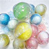 Lot de 90g de slime cristallin croustillant, boule de 7cm, jouet sensoriel anti-stress à presser avec paillettes, boîte de présentation de 12 pièces