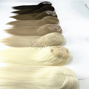 Vente en gros usine : Topper respirant 5*5 en cheveux humains mono et base PU, cuticules alignées - Product Image 5