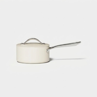 Ensemble de casseroles et poêles en aluminium multi-pièces, revêtement céramique antiadhésif, base multicouche, poignées en acier inoxydable, compatible lave-vaisselle et four, pour la maison