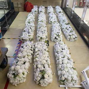 Arreglos Florales Artificiales, Camino de Mesa con Flores Blancas, Camino de Mesa Largo para Decoración de Bodas y Escaleras - Product Image 3