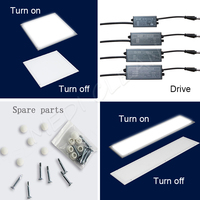 Panneau lumineux LED pour salle blanche 600x600 1200x300 Lumière de purification LED Panneau lumineux pour salle blanche pour usine pharmaceutique Salle blanche