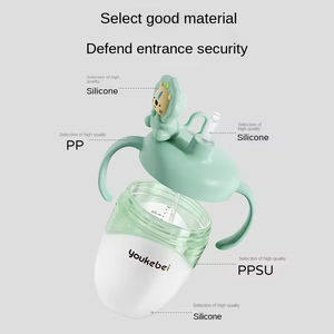 Gobelet d'apprentissage <span class=keywords><strong>anti</strong></span>-<span class=keywords><strong>colique</strong></span> en silicone sans BPA, OEM ODM, <span class=keywords><strong>bio</strong></span>, avec poignée, biberon pour bébé, eau, <span class=keywords><strong>lait</strong></span> - Product Image 3