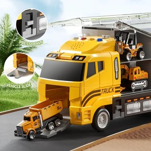 Bán Buôn Xây Dựng Xe Đồ Chơi Set Với 6Pcs Xe Ma Sát Powered Xe Tải Trong Một Lưu Trữ Container Xe Tải Cho Bé Trai Món Quà - Product Image 6