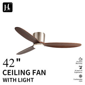 Ventilador de Techo con Luz, Diseño Moderno y Elegante, Madera Maciza, Tres Aspas, Cuerpo Metálico, para Interiores, Sala de Estar, Hotel, Instalación de Ingeniería - Product Image 2