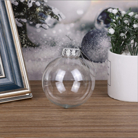 Lot de 100 boules de Noël plates en acrylique transparentes, vierges, à suspendre, personnalisables avec logo par sérigraphie – Vente en gros à prix réduit