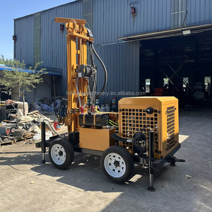 78kw động cơ diesel DTH khai thác mỏ khoan máy nước cũng quay thủy lực giếng khoan Giàn Khoan 300M Trailer gắn Giàn Khoan - Product Image 1