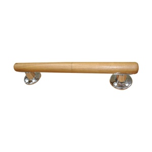 Elegant Wooden Towel <b>Bar</b> With Oak Finish And Brushed Steel Mounts For Scandinavian Japandi Style Decor - Product Image 5